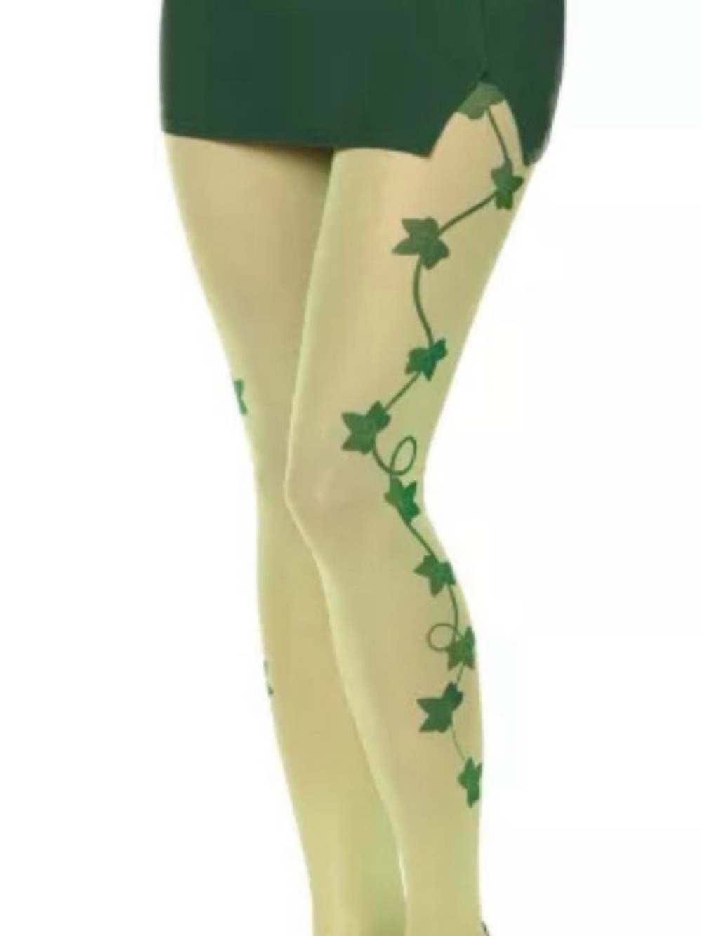 Spirit Green Ivy Vine Patterned Tights L/XL
